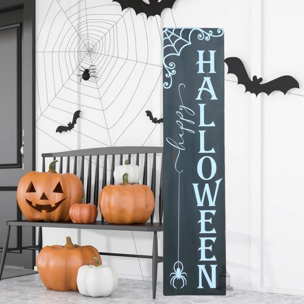 Happy Halloween Porch Sign | Wooden Halloween Sign | Wooden Porch Sign | Front Porch Sign | Halloween Decor | Trick or Treat Sign