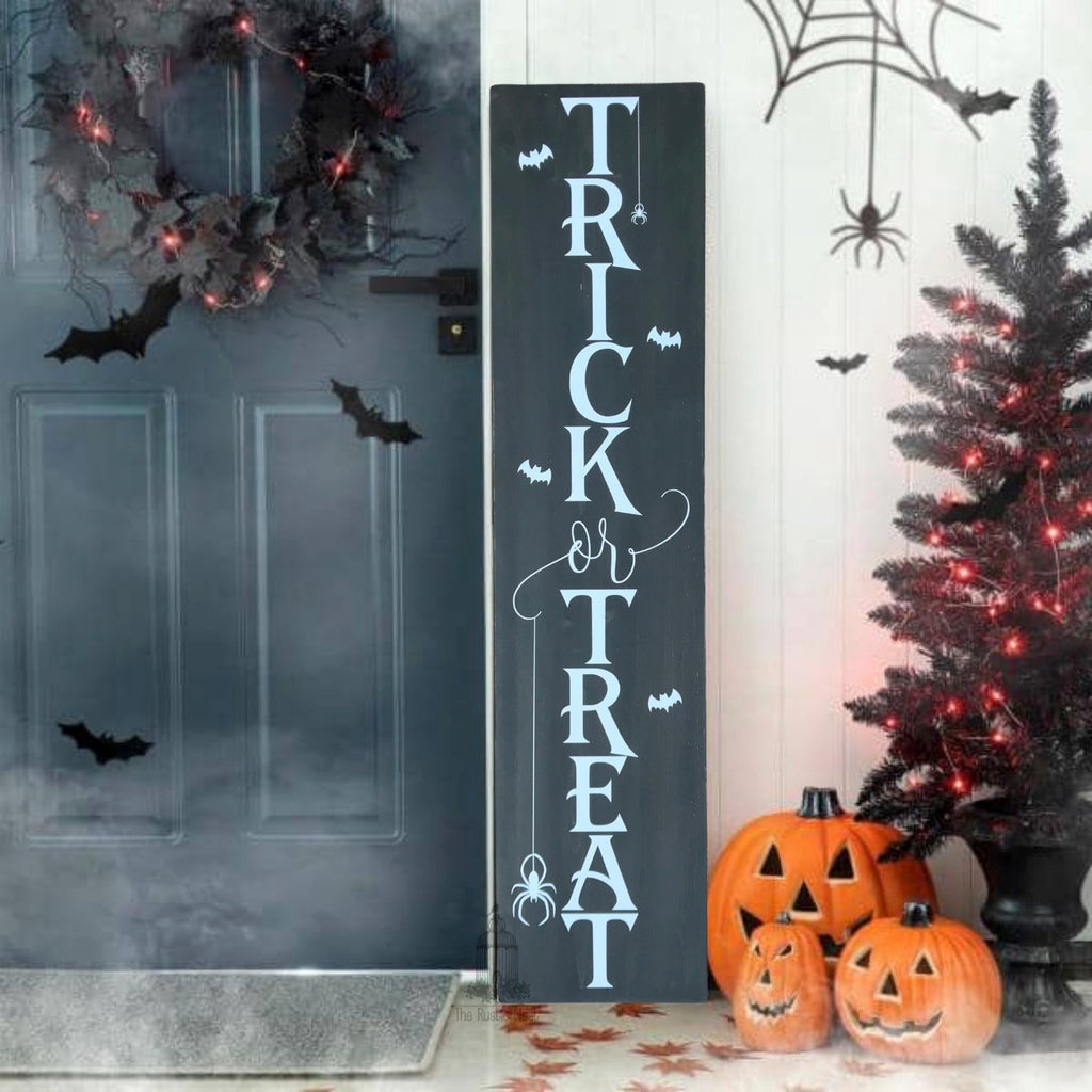 Trick or Treat Halloween Porch Sign | Wooden Halloween Sign | Wooden Porch Sign | Front Porch Sign | Halloween Decor | Trick or Treat Sign